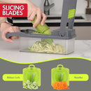 Picador de Verduras 14 em 1 – Corte como um Chef, sem esforço!