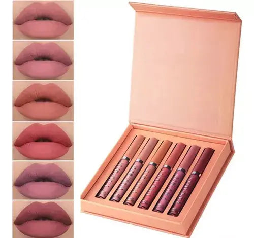 Kit de Lápis Labial Cremoso com 6 Cores – Elegância, Conforto e Cor Intensa!