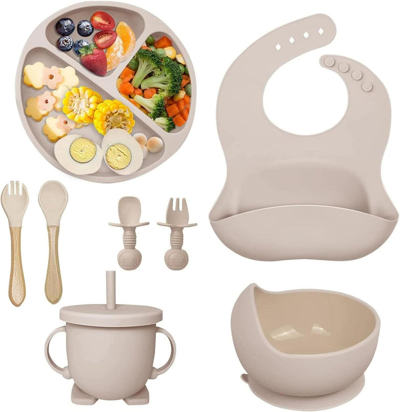 Kit de Talheres de Silicone para Bebê – 6 Peças