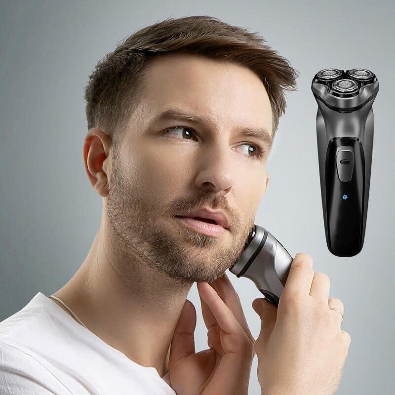 Afeitadora Eléctrica Giratória para Homens – Estilo, Precisão e Conforto Todos os Dias