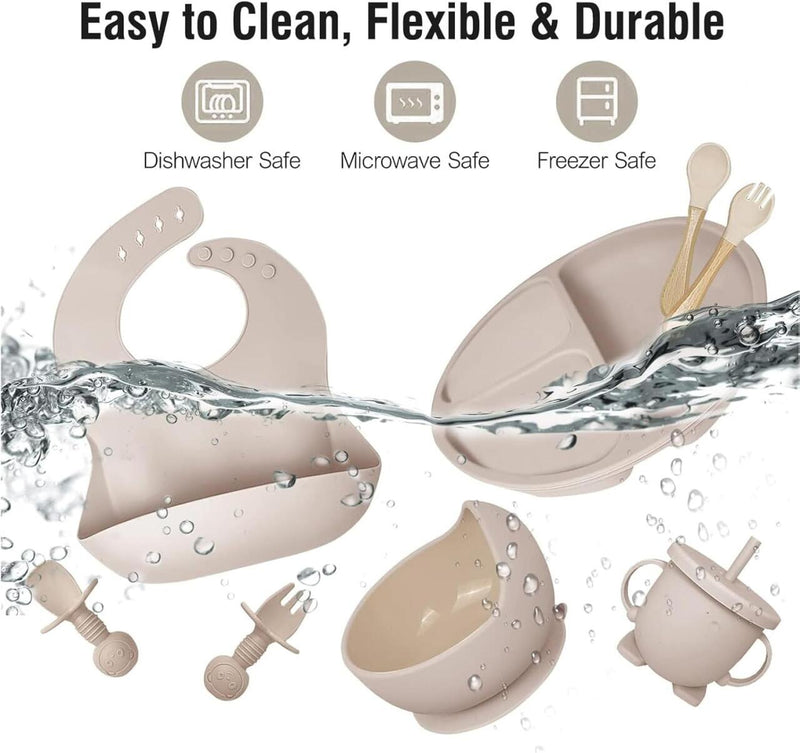 Kit de Talheres de Silicone para Bebê – 6 Peças