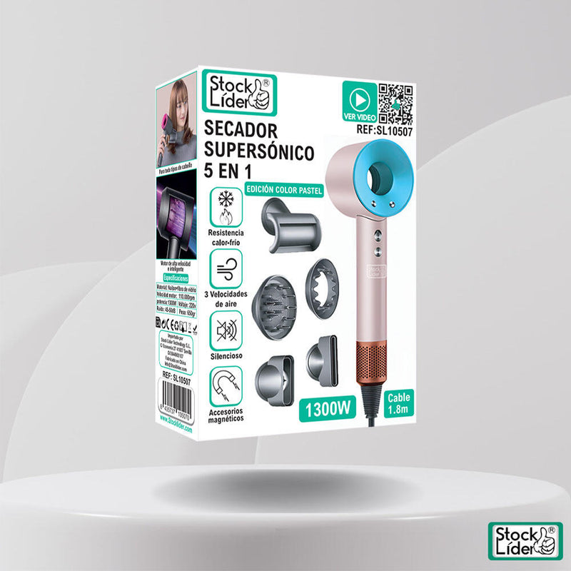 Secador Supersónico 5 em 1 – Edição Cor Pastel