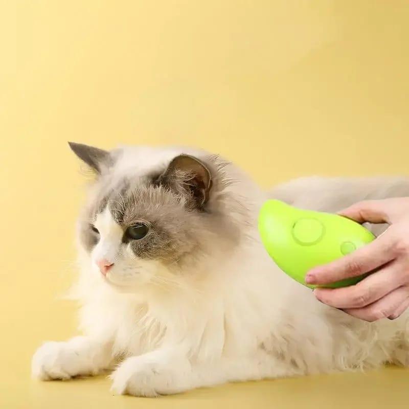Escova a Vapor para Animais – Massagem, Limpeza e Conforto Num Só Aparelho!