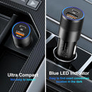 Cargador de Coche Dual USB y USB-C - Carga Rápida y Compacta