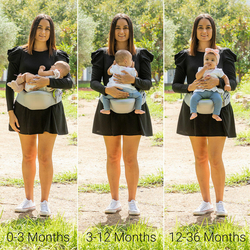 Cinto Porta-Bebé Evolutivo com Bolsos – Seccaby InnovaGoods Conforto, segurança e liberdade para ti e para o teu bebé!